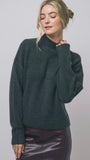 Mock-neck Slouchy Knit Sweater