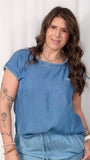 Short Sleeve Chambray Top