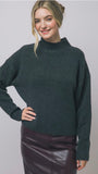 Mock-neck Slouchy Knit Sweater