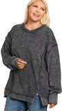 Double Ribbed Expsd-seam Sweatshirt