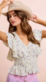Floral Gauze Top