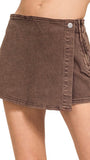 Washed Denim Skort