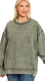 Double Ribbed Expsd-seam Sweatshirt