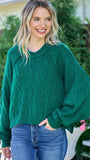 Plus Soft Cable Knit Pullover