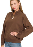 Fleece Half Zip Sweatshirt