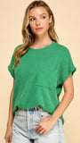 Ribbed Top With Pockets
