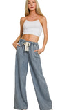 Drawstring Denim Pants