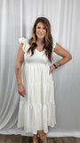 Flutter Sleeve Maxi Dress