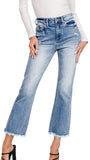 Zenana Raw Hem Cropped Denim