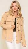 Distressed Oversized Denim Shacket