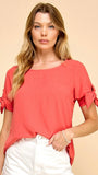 Classic Knot Detail Sleeve Top