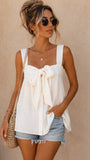 Tie Front Flowy Cami Top