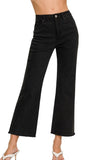 Zenana High Waist Frayed Hem Denim