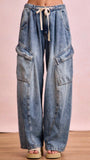 Baggy Barrel Denim Pants