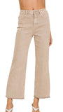 Zenana High Waist Frayed Hem Denim