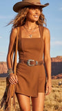 Square Neck Mini Romper Dress