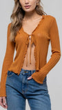 Front Tie Cardigan