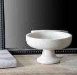 8 White Marble Raised Bowl