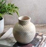 6 Cream Ball Vase