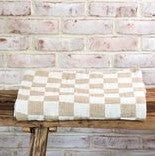 50 X 60 Camel Checkered Throw