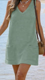 Sleeveless Casual Pocket Dress