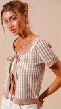 Vertical Stripe Scoop Neck Top