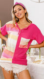 Multi Color Henley Top