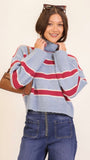 The Coastal Stripe Turtleneck Sweater