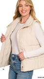 High Neck Puffer Vest