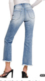 Zenana Distressed Crop Denim