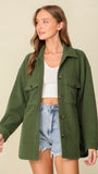 Cozy Brushed Waffle Oversized Shacket