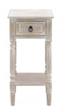 WOOD SIDE TABLE 14W, 29"H